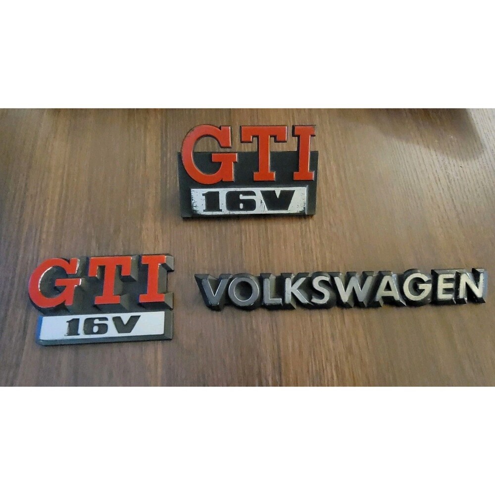 Volkswagen Mk2 Golf GTI 16v Front Grille Emblem OEM 176853679C GTI Hatch Badges